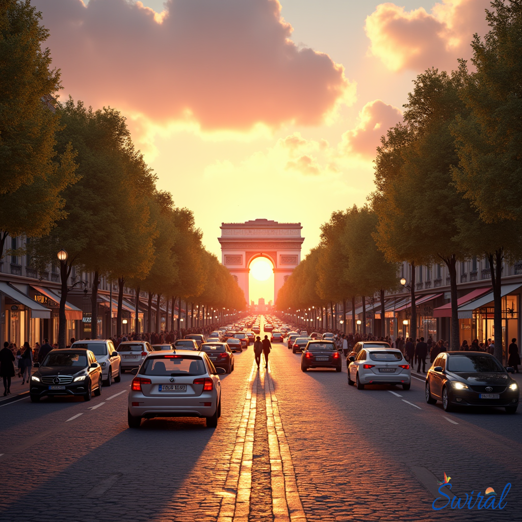 Champs-Élysées & Arc de Triomphe, Best Tourist Place in Paris, France