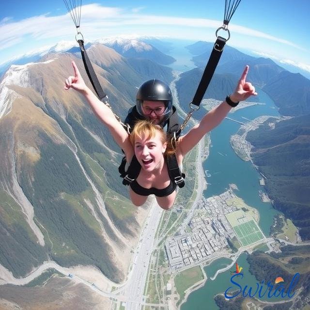 Bungy jumping or skydiving in New Zealand