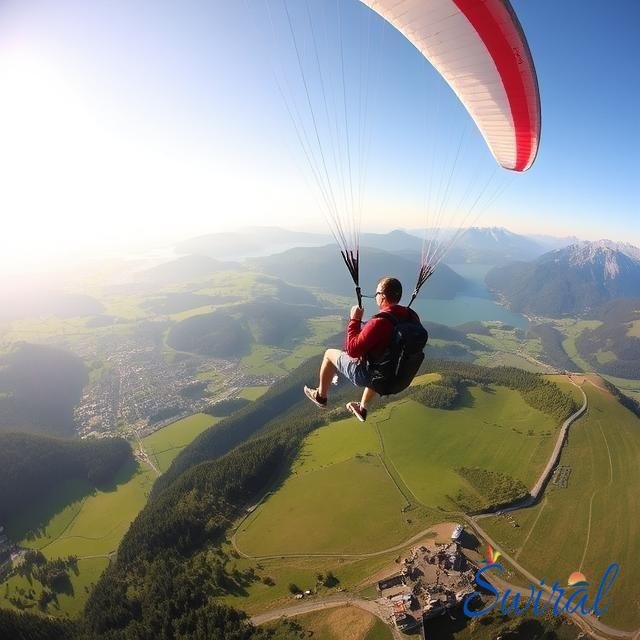Paraglide over scenic landscapes in Switzerland