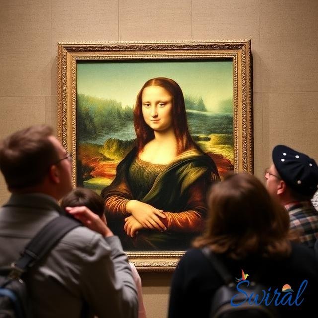 the Mona Lisa at the Louvre in Paris
