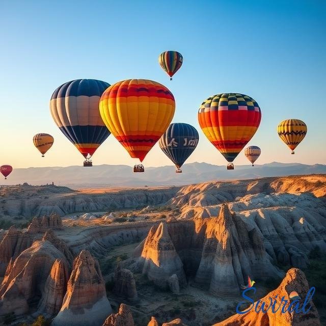 hot air balloon ride over Cappadocia, Turkey