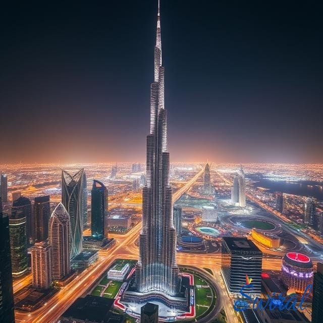 The view from the Burj Khalifa in Dubai