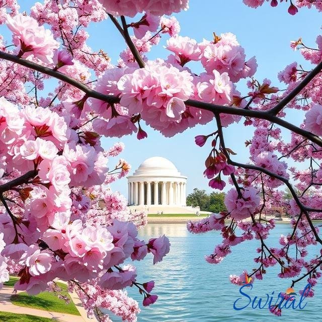 The cherry blossom bloom in Washington, D.C